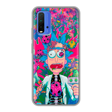 Силиконовый чехол на Xiaomi RedMi 9T с принтом Рик и Морти Rick Morty