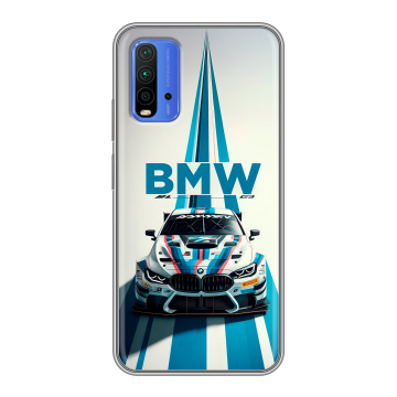 Силиконовый чехол на Xiaomi RedMi 9T с принтом БМВ BMW