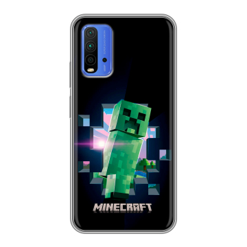 Силиконовый чехол на Xiaomi RedMi 9T с принтом Майнкрафт Minecraft