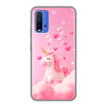 Силиконовый чехол на Xiaomi RedMi 9T с принтом Единорог