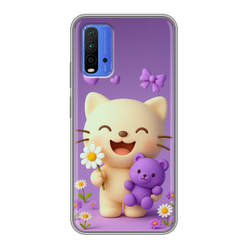 Силиконовый чехол на Xiaomi RedMi 9T с принтом для девочек Силиконовый чехол на Xiaomi RedMi 9T с принтом для девочек