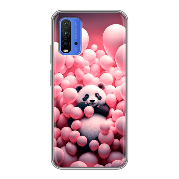 Силиконовый чехол на Xiaomi RedMi 9T с принтом Панда Силиконовый чехол на Xiaomi RedMi 9T с принтом Панда