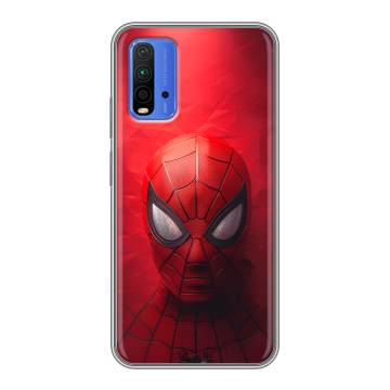 Силиконовый чехол на Xiaomi RedMi 9T с принтом Spiderman Человек паук