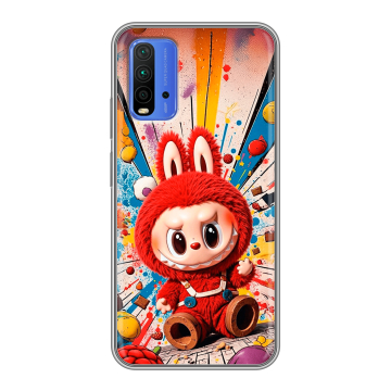 Силиконовый чехол на Xiaomi RedMi 9T с принтом Labubu Лабубу