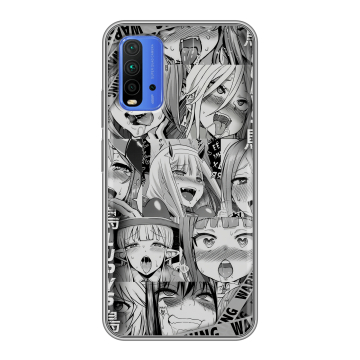 Силиконовый чехол на Xiaomi RedMi 9T с принтом Ahegao Ахегао Аниме Силиконовый чехол на Xiaomi RedMi 9T с принтом Ahegao Ахегао Аниме