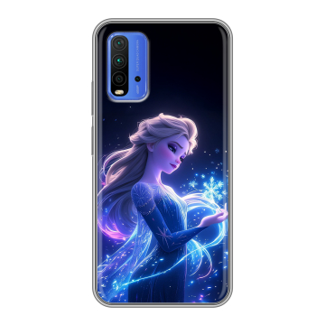 Силиконовый чехол на Xiaomi RedMi 9T с принтом Холодное сердце Frozen