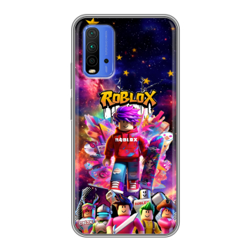 Силиконовый чехол на Xiaomi RedMi 9T с принтом Roblox Роблокс