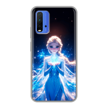 Силиконовый чехол на Xiaomi RedMi 9T с принтом Холодное сердце Frozen
