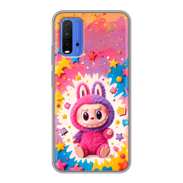 Силиконовый чехол на Xiaomi RedMi 9T с принтом Labubu Лабубу