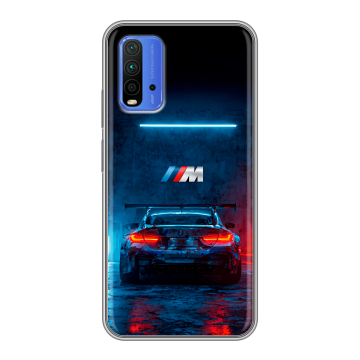 Силиконовый чехол на Xiaomi RedMi 9T с принтом BMW БМВ