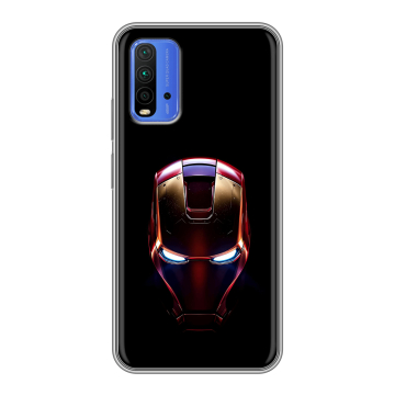 Силиконовый чехол на Xiaomi RedMi 9T с принтом IronMan Железный человек