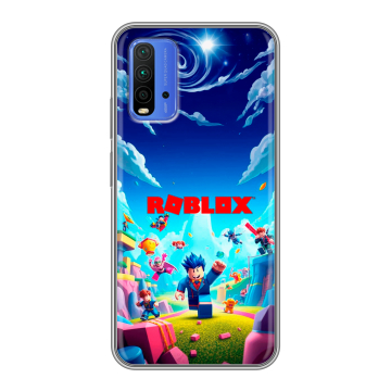 Силиконовый чехол на Xiaomi RedMi 9T с принтом Roblox Роблокс Силиконовый чехол на Xiaomi RedMi 9T с принтом Roblox Роблокс
