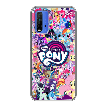 Силиконовый чехол на Xiaomi RedMi 9T с принтом My little pony Дружба чудо