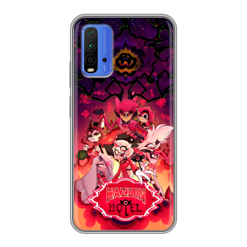 Силиконовый чехол на Xiaomi RedMi 9T с принтом Hazbin Hotel Отель Хазбин