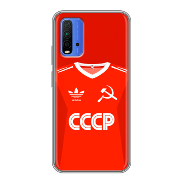 Силиконовый чехол на Xiaomi RedMi 9T с принтом Флаг Герб СССР Силиконовый чехол на Xiaomi RedMi 9T с принтом Флаг Герб СССР