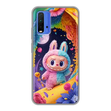 Силиконовый чехол на Xiaomi RedMi 9T с принтом Labubu Лабубу Силиконовый чехол на Xiaomi RedMi 9T с принтом Labubu Лабубу