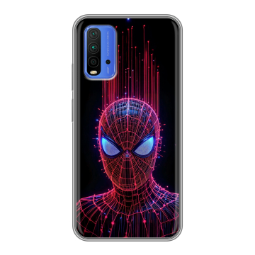 Силиконовый чехол на Xiaomi RedMi 9T с принтом Spiderman Человек паук