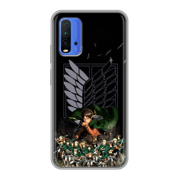 Силиконовый чехол на Xiaomi RedMi 9T с принтом Атака титанов