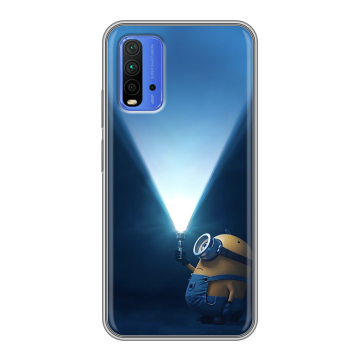Силиконовый чехол на Xiaomi RedMi 9T с принтом Миньоны