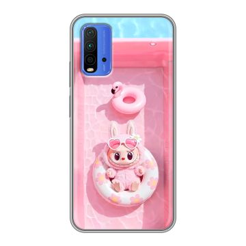 Силиконовый чехол на Xiaomi RedMi 9T с принтом Labubu Лабубу
