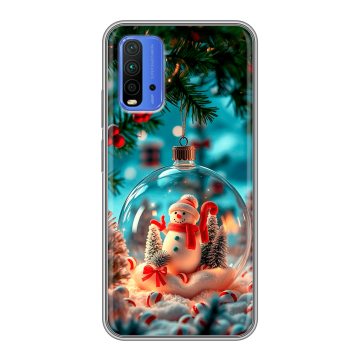 Силиконовый чехол на Xiaomi RedMi 9T с принтом Новый год Силиконовый чехол на Xiaomi RedMi 9T с принтом Новый год
