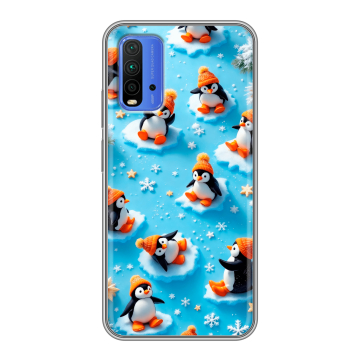 Силиконовый чехол на Xiaomi RedMi 9T с принтом Новый год Силиконовый чехол на Xiaomi RedMi 9T с принтом Новый год