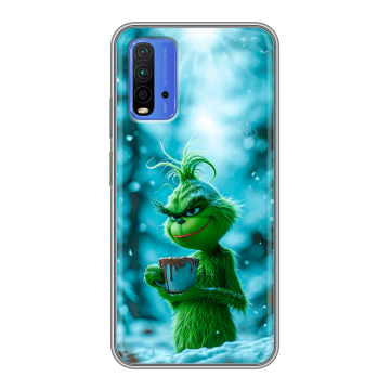 Силиконовый чехол на Xiaomi RedMi 9T с принтом Новый год гринч Силиконовый чехол на Xiaomi RedMi 9T с принтом Новый год гринч