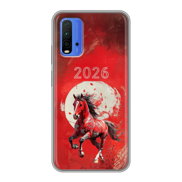 Силиконовый чехол на Xiaomi RedMi 9T с принтом Новый год Силиконовый чехол на Xiaomi RedMi 9T с принтом Новый год