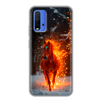 Силиконовый чехол на Xiaomi RedMi 9T с принтом Новый год Силиконовый чехол на Xiaomi RedMi 9T с принтом Новый год