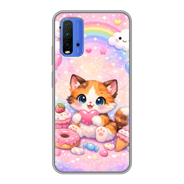 Силиконовый чехол на Xiaomi RedMi 9T с принтом для девочек