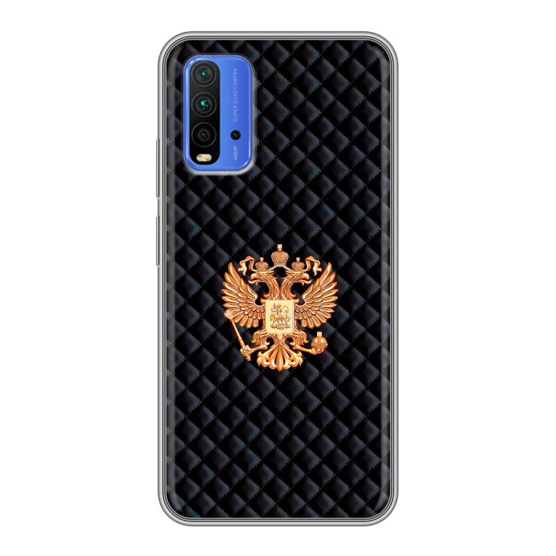 Силиконовый чехол на Xiaomi RedMi 9T с принтом Герб России принт Силиконовый чехол на Xiaomi RedMi 9T с принтом Герб России принт