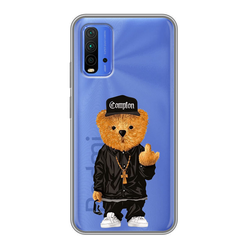 Силиконовый противоударный чехол на Xiaomi RedMi 9T с принтом Плюшевый медведь Силиконовый противоударный чехол на Xiaomi RedMi 9T с принтом Плюшевый медведь