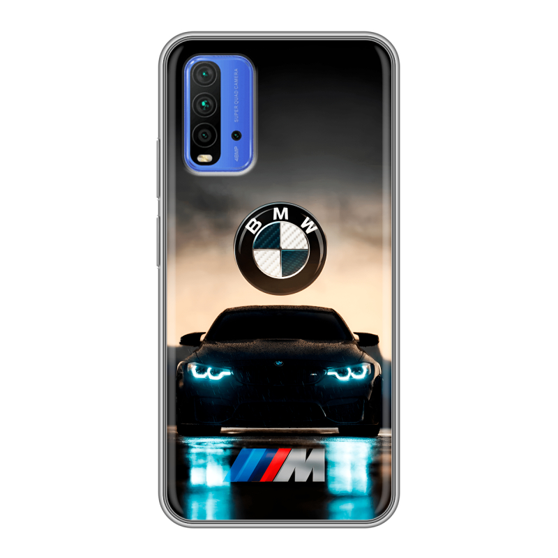 Силиконовый чехол на Xiaomi RedMi 9T с принтом БМВ BMW Силиконовый чехол на Xiaomi RedMi 9T с принтом БМВ BMW