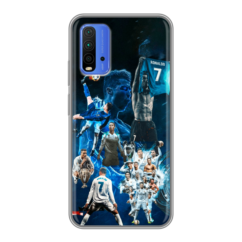 Силиконовый чехол на Xiaomi RedMi 9T с принтом Реал Роналдо Силиконовый чехол на Xiaomi RedMi 9T с принтом Реал Роналдо