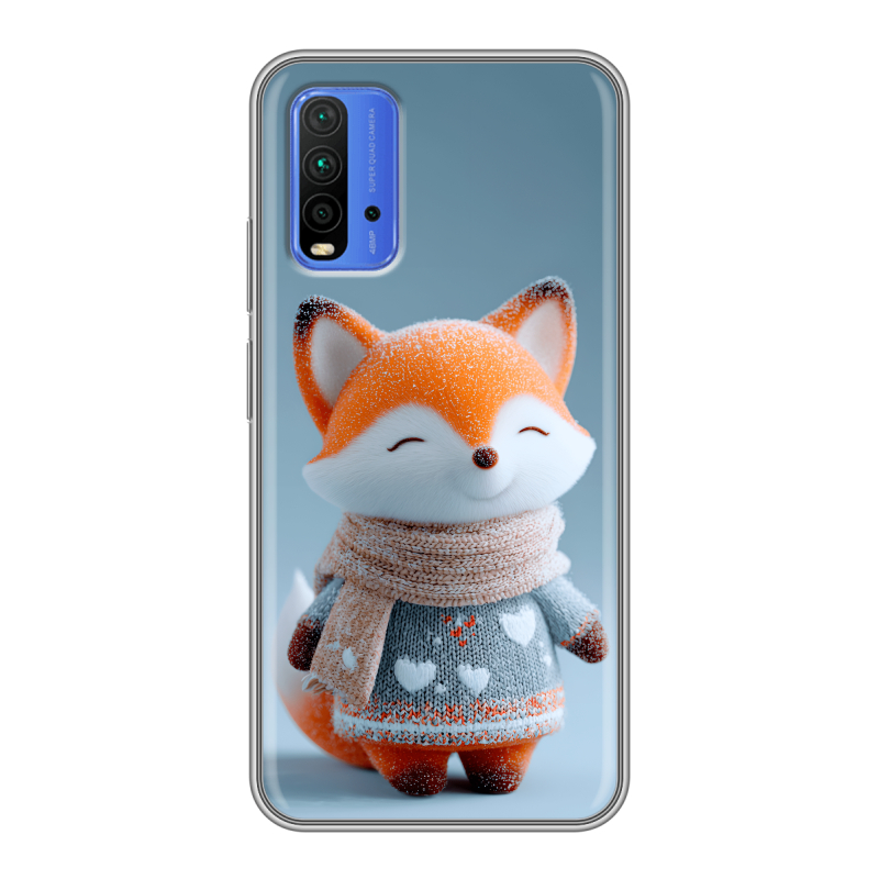 Силиконовый чехол на Xiaomi RedMi 9T с принтом Лиса Силиконовый чехол на Xiaomi RedMi 9T с принтом Лиса