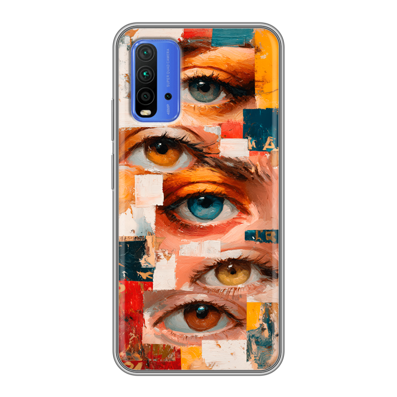 Силиконовый чехол на Xiaomi RedMi 9T с принтом Модный принт Силиконовый чехол на Xiaomi RedMi 9T с принтом Модный принт