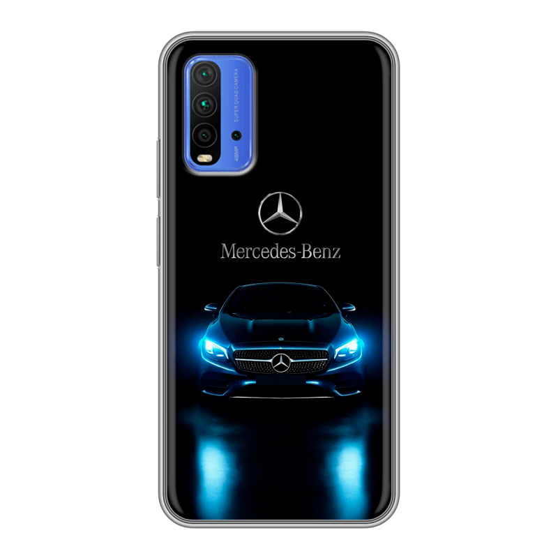 Силиконовый противоударный чехол на Xiaomi RedMi 9T с принтом Mercedes Мерседес Силиконовый противоударный чехол на Xiaomi RedMi 9T с принтом Mercedes Мерседес