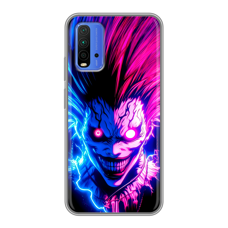 Силиконовый противоударный чехол на Xiaomi RedMi 9T с принтом Death note Тетрадь смерти Силиконовый противоударный чехол на Xiaomi RedMi 9T с принтом Death note Тетрадь смерти