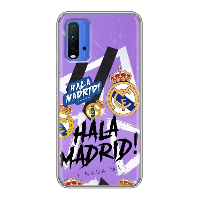 Силиконовый противоударный чехол на Xiaomi RedMi 9T с принтом Real Madrid Реал Мадрид Силиконовый противоударный чехол на Xiaomi RedMi 9T с принтом Real Madrid Реал Мадрид