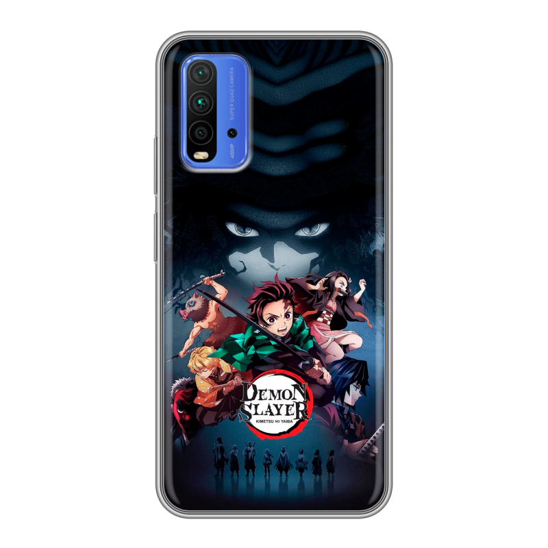 Силиконовый противоударный чехол на Xiaomi RedMi 9T с принтом Demon Slayer Клинок рассекающий демонов Силиконовый противоударный чехол на Xiaomi RedMi 9T с принтом Demon Slayer Клинок рассекающий демонов