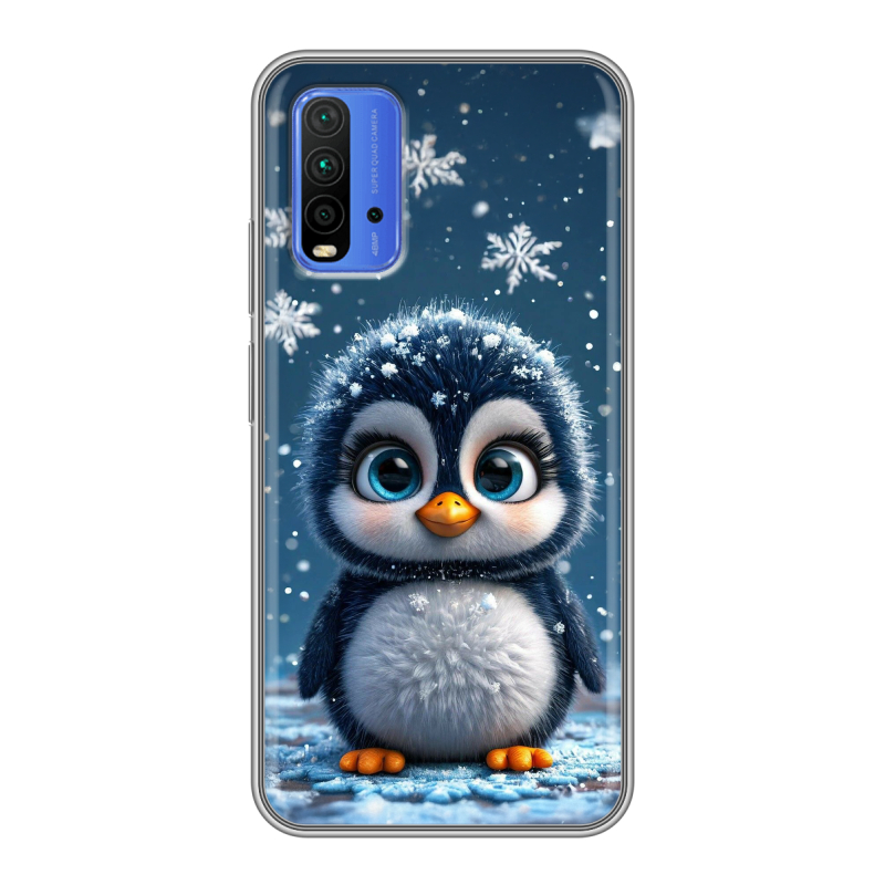 Силиконовый противоударный чехол на Xiaomi RedMi 9T с принтом Новый год Силиконовый противоударный чехол на Xiaomi RedMi 9T с принтом Новый год
