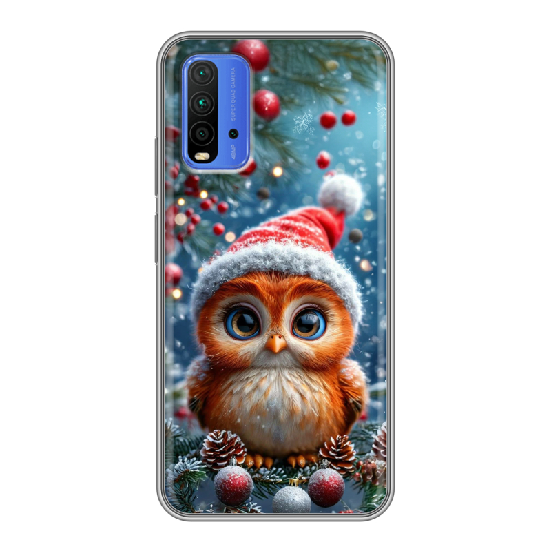 Силиконовый чехол на Xiaomi RedMi 9T с принтом Новый год Силиконовый чехол на Xiaomi RedMi 9T с принтом Новый год