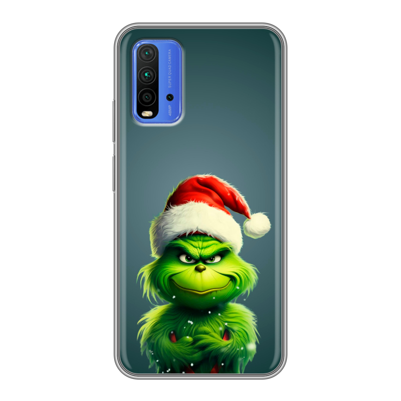 Силиконовый противоударный чехол на Xiaomi RedMi 9T с принтом Новый год Силиконовый противоударный чехол на Xiaomi RedMi 9T с принтом Новый год