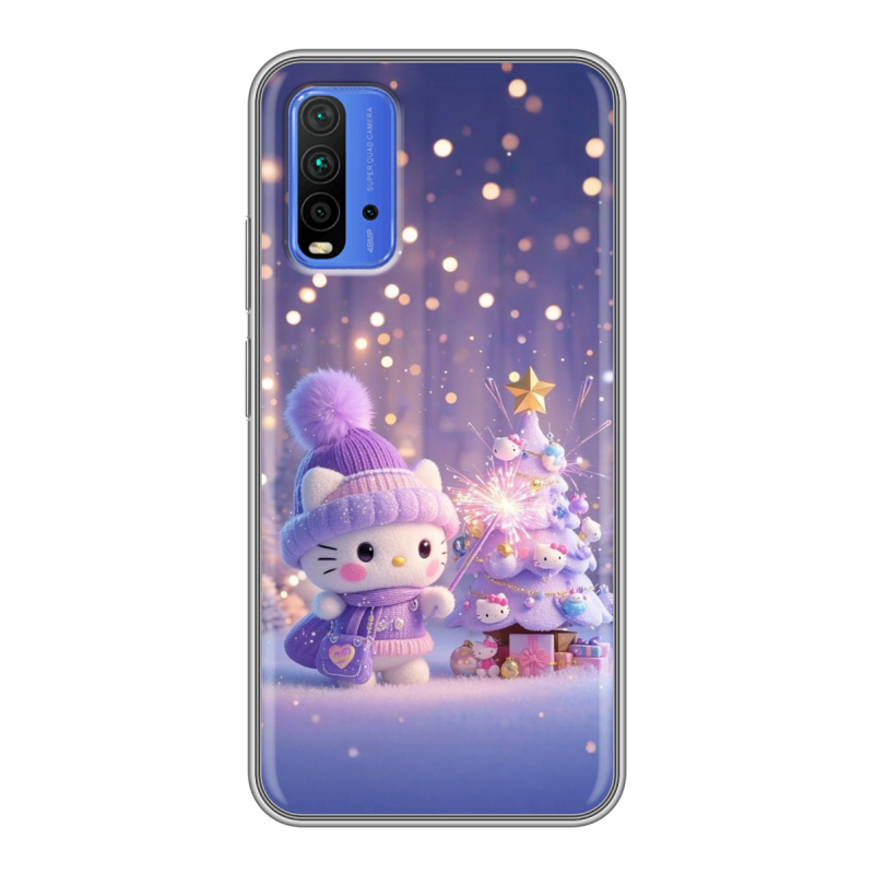Силиконовый чехол на Xiaomi RedMi 9T с принтом Новый год Силиконовый чехол на Xiaomi RedMi 9T с принтом Новый год