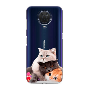 Силиконовый чехол на Nokia G20 с принтом Кошки