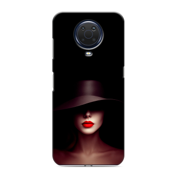 Силиконовый чехол на Nokia G20 с принтом Девушка в шляпе