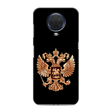 Силиконовый чехол на Nokia G20 с принтом Герб России золотой