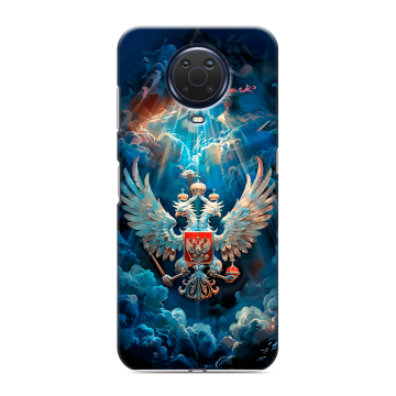 Силиконовый чехол на Nokia G20 с принтом Герб флаг России