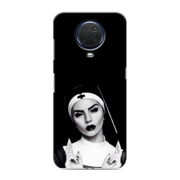 Силиконовый чехол на Nokia G20 с принтом монашка Силиконовый чехол на Nokia G20 с принтом монашка