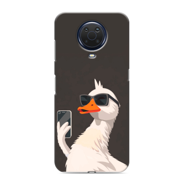Силиконовый чехол на Nokia G20 с принтом утка в очках Силиконовый чехол на Nokia G20 с принтом утка в очках